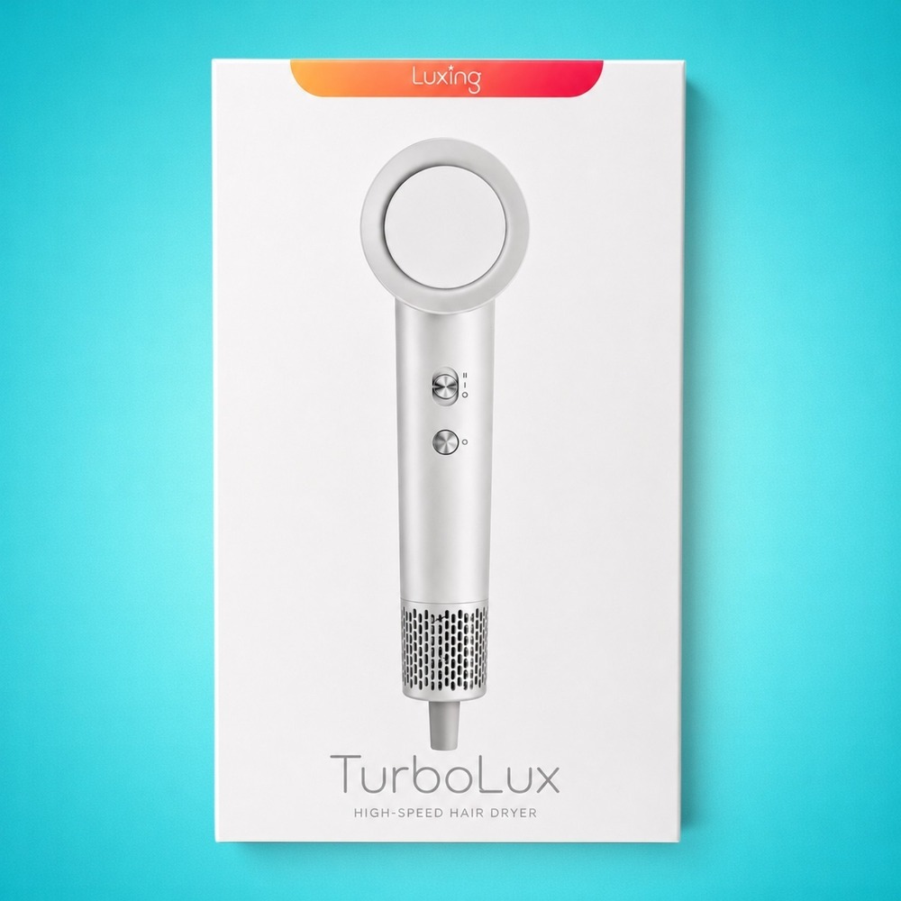 New TurboLux Ionic 200 Million Negative Ions 1500W Fast-Drying Hair Dryer